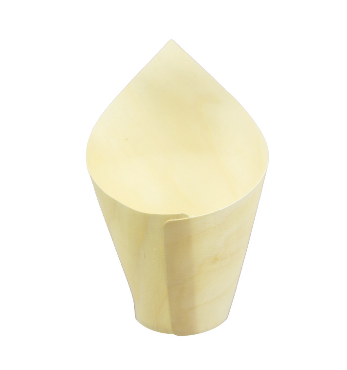 Cône en Bois Dégustation 14cm (1.000 Utés) Cône en Bois Dégustation 14cm (1.000 Utés)