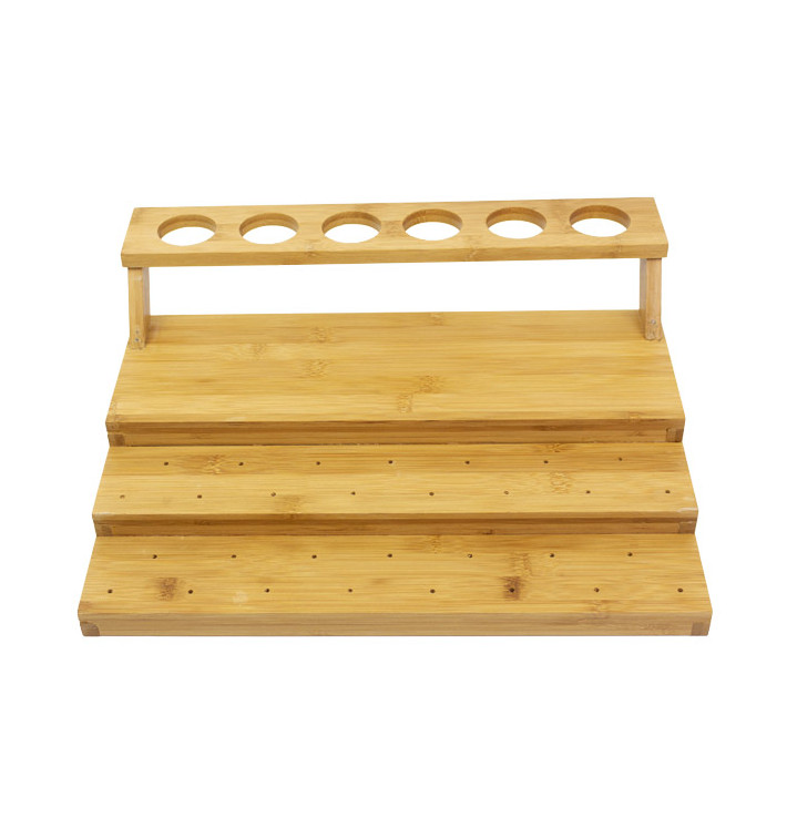 Support en Bambou pour Piques et Cônes 29x35,5x11,5cm (1 Uté) Support en Bambou pour Piques et Cônes 29x35,5x11,5cm (1 Uté)