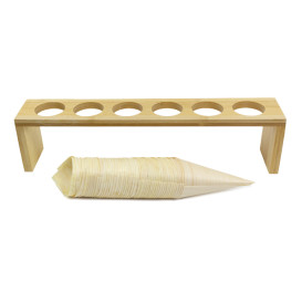 Support en Bambou pour Cônes 33,5x6x8cm (1 Uté)