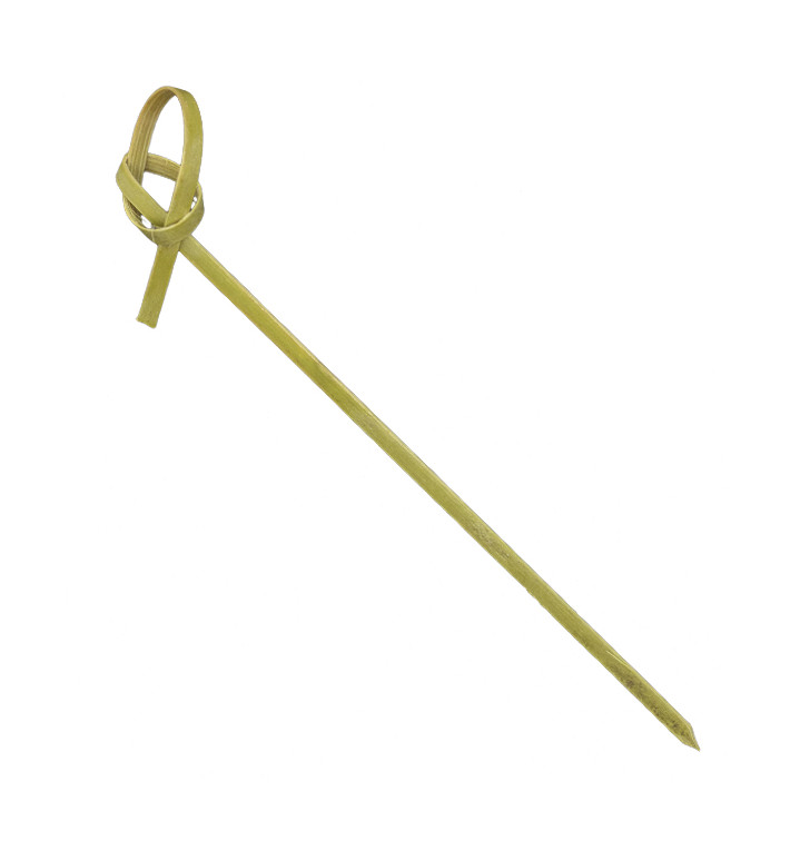 Piques boucles en Bambou verte naturelle 10cm (10.000 Utés) Piques boucles en Bambou verte naturelle 10cm (10.000 Utés)