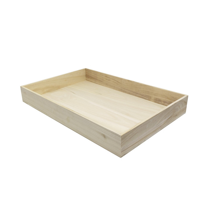 Caisse Présentation en Bois 60x40x7,5cm (1 Uté)