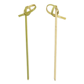 Piques boucles en Bambou verte naturelle 10cm (250 Utés)