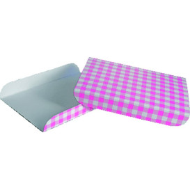 Plateau rose pour Gaufre 15x13x2 cm (100 Unités)