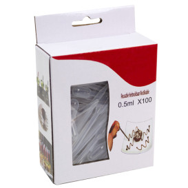 Pipette en Plastique pour Catering 0,5ml 7cm (100 Utés)