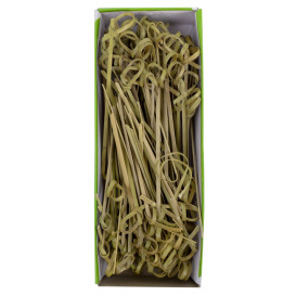 Pique en Bambou Boucle Vert Naturel 10cm (100 Utés)