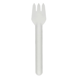 Fourchette en Canne à Sucre Blanc 16cm (50 Utés)