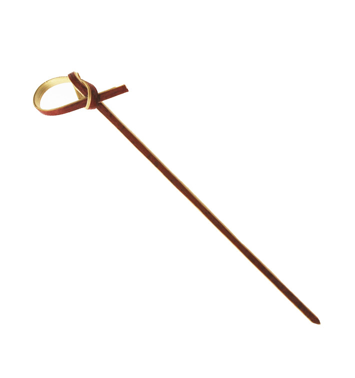 Pique en Bambou Boucle Rouge 10cm (250 Utés) Pique en Bambou Boucle Rouge 10cm (250 Utés)