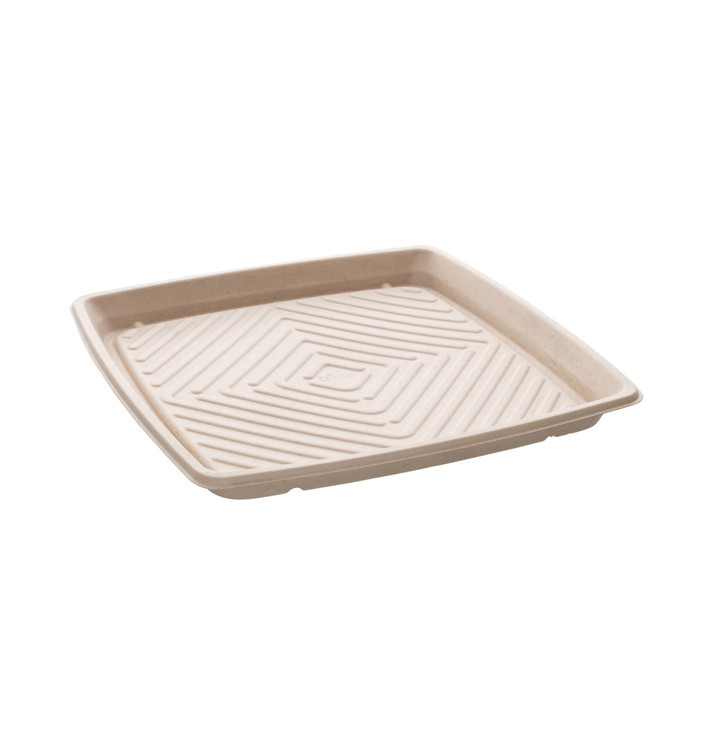 Plateau Carré Canne à Sucre Naturel 36x36cm (5 Utés) Plateau Carré Canne à Sucre Naturel 36x36cm (5 Utés)