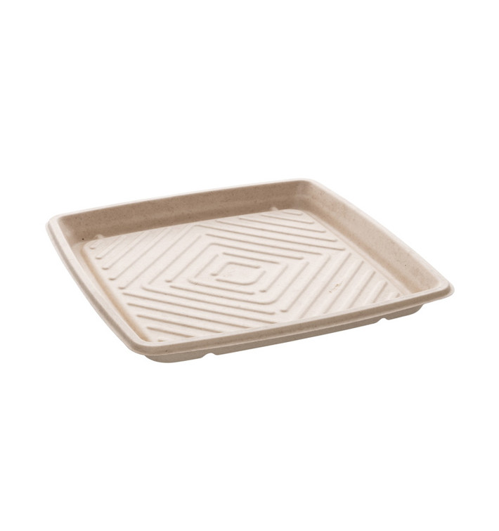 Plateau Carré Canne à Sucre Naturel 31x31cm (25 Utés) Plateau Carré Canne à Sucre Naturel 31x31cm (25 Utés)