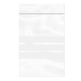 Sac en PE Fermeture zip à bandes blanches 7x10cm G200 (1000 Utés)