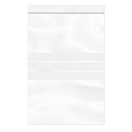 Sac en PE Fermeture zip à bandes blanches 20x30cm G200 (1000 Utés)