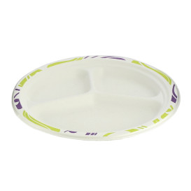 Assiette Chinet 3 Compartiments 260mm Flavour (135 Unités)