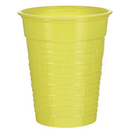 Gobelet Plastique PS Jaune 200ml Ø7cm (1.500 Utés)