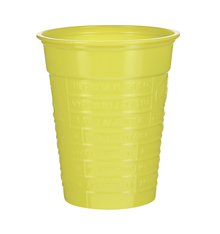 Gobelet Plastique PS Jaune 200ml Ø7cm (1.500 Utés) Gobelet Plastique PS Jaune 200ml Ø7cm (1.500 Utés)