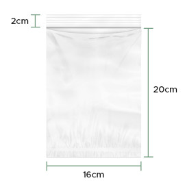 Sac en Polyétylène Zip double poche 16x22+20cm G200 (1000 Utés)