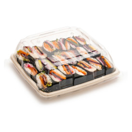 Couvercle Plastique PET Transp. Plateau 27x27cm (5 Utés)