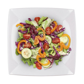 Assiette Dure Réutilisable Plate Blanc PP 23cm (25 Utés)
