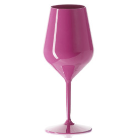 Verre Réutilisable Tritan Rose pour Vin 470ml (1 Uté)