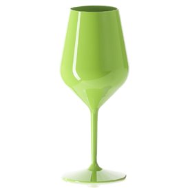 Verre Réutilisable Tritan Vert pour Vin 470ml (1 Uté)
