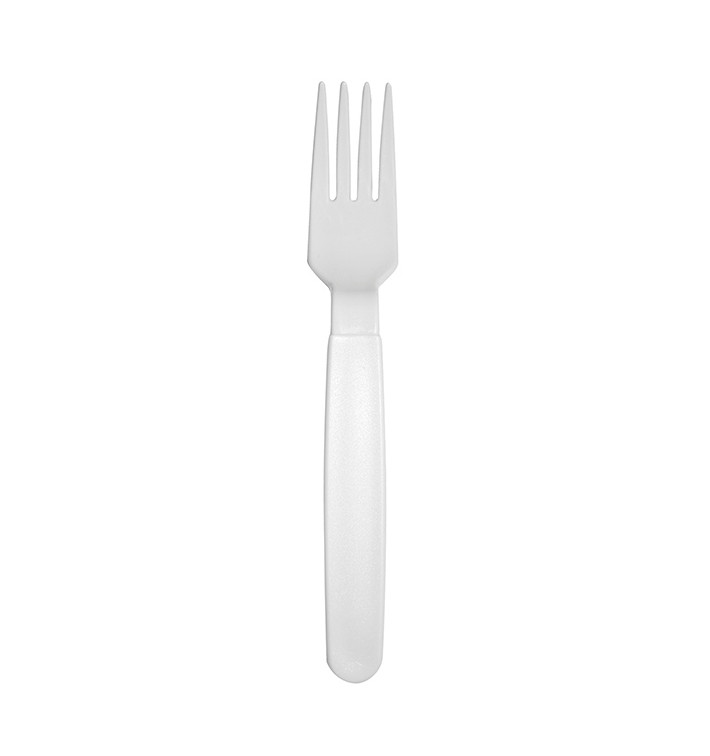 Fourchette Réutilisable Durable PP Blanc 18,5cm (6 Uds) Fourchette Réutilisable Durable PP Blanc 18,5cm (6 Uds)