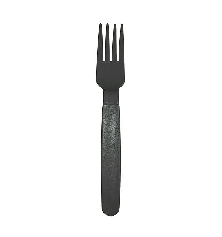 Fourchette Réutilisable Durable PP Anthracite 18,5cm (6 Uds) Fourchette Réutilisable Durable PP Anthracite 18,5cm (6 Uds)