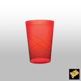 Verre Réutilisable PS Cristal Moon Rouge Transp. 230ml (50 Utés)