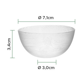 Verrine Dégustation Réutilisable PS "Cortex" Transp. 90ml (25 Utés)