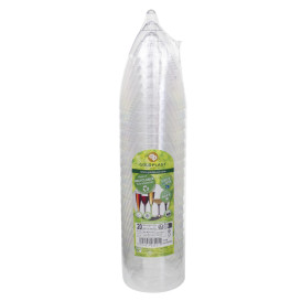 Verre Plastique Vin Pied Noir 180ml 2P (20 Utés)