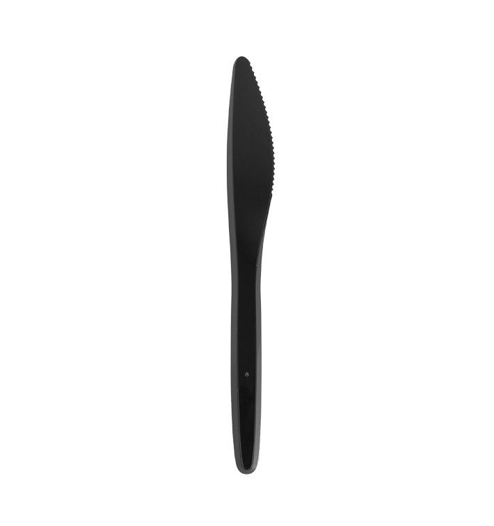 Couteau Plastique Luxury Noir 175mm (100 Unités) Couteau Plastique Luxury Noir 175mm (100 Unités)