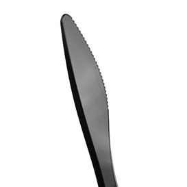 Couteau Plastique Luxury Noir 175mm (100 Unités)