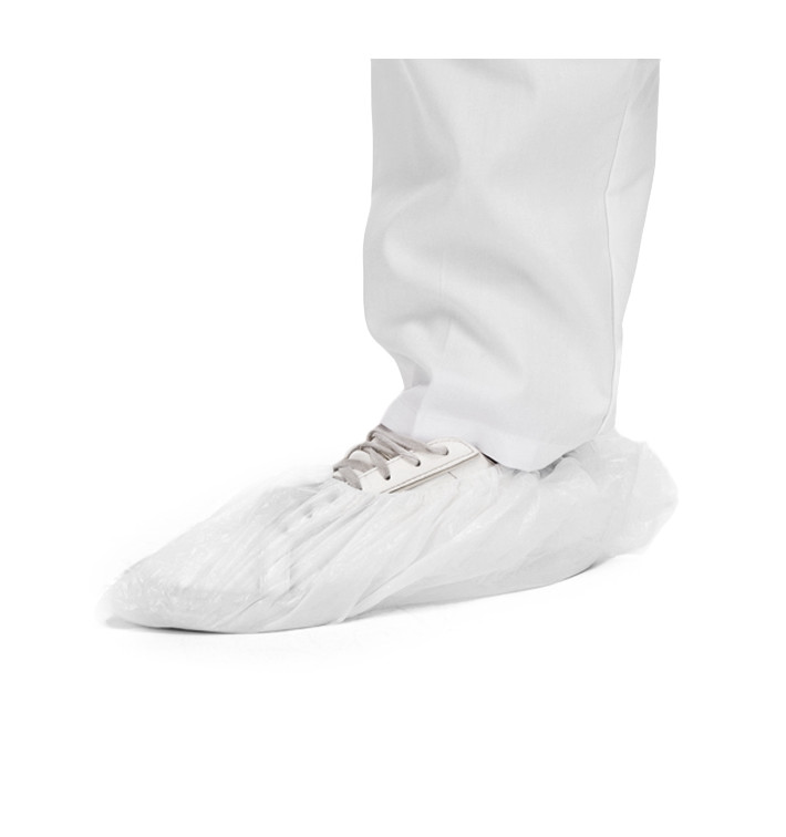 Surchaussures en Polyéthylène 20 Microns Blanc (100 Utés) Surchaussures en Polyéthylène 20 Microns Blanc (100 Utés)