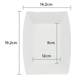 Barquette Carton 525ml Kraft 12,2x8,0x5,5cm (25 Utés)