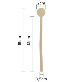 Agitateur en bois pour Sirop 15cm (100 Unités)