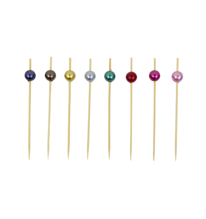 Pique en Bambou Perle Assortiment 9cm (1.200 Utés) Pique en Bambou Perle Assortiment 9cm (1.200 Utés)