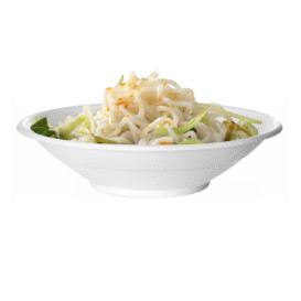 Bol Canne à Sucre Bagasse Noodle Blanc 710ml (50 Utés)