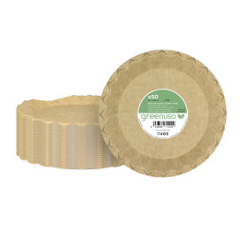 Assiette en Carton Kraft “Flower” Ø18cm 225g/m² (700 Utés)