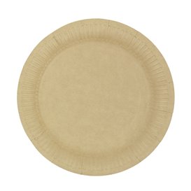 Assiette en Carton Ronde “Radial” Kraft Ø18cm 200gr/m² (650 Utés)