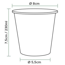 Gobelet Économique Réutilisable PS Bicolore Noir 230ml (30 Utés)