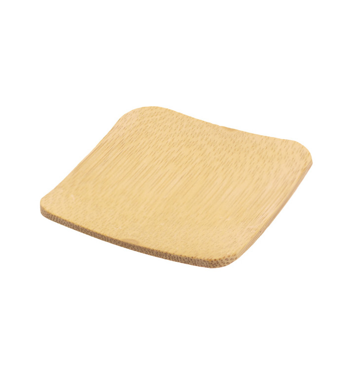 Plat Dégustation en Bambou 6x6cm (12 Utés) Plat Dégustation en Bambou 6x6cm (12 Utés)
