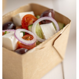 Saladier Deli2Go en Kraft 375ml 10,8x8,2x7cm (50 Utés)