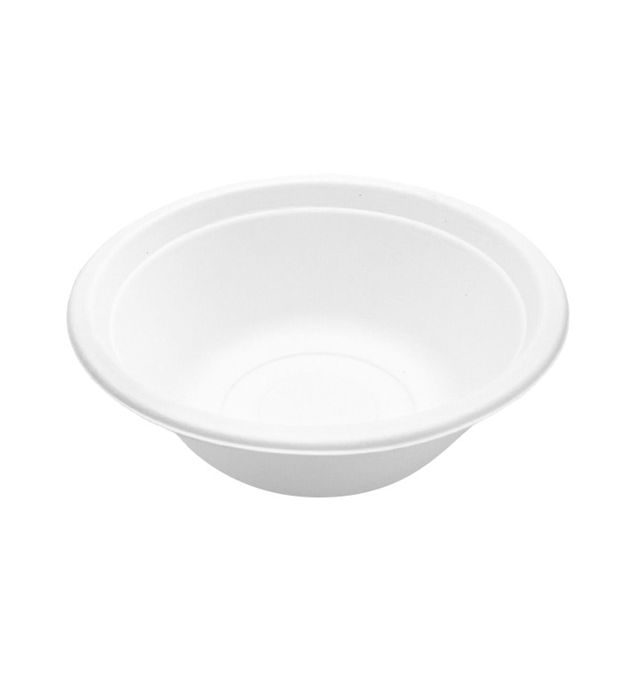 Bol en Canne à Sucre Blanc 350ml Ø13,5cm (25 Utés) Bol en Canne à Sucre Blanc 350ml Ø13,5cm (25 Utés)
