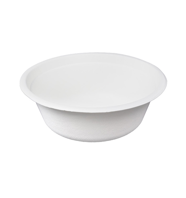 Bol en Canne à Sucre Blanc 600ml Ø15,5cm (25 Utés) Bol en Canne à Sucre Blanc 600ml Ø15,5cm (25 Utés)