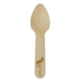 Mini Cuillère en Bois “Soft” 7,5cm (100 Utés)