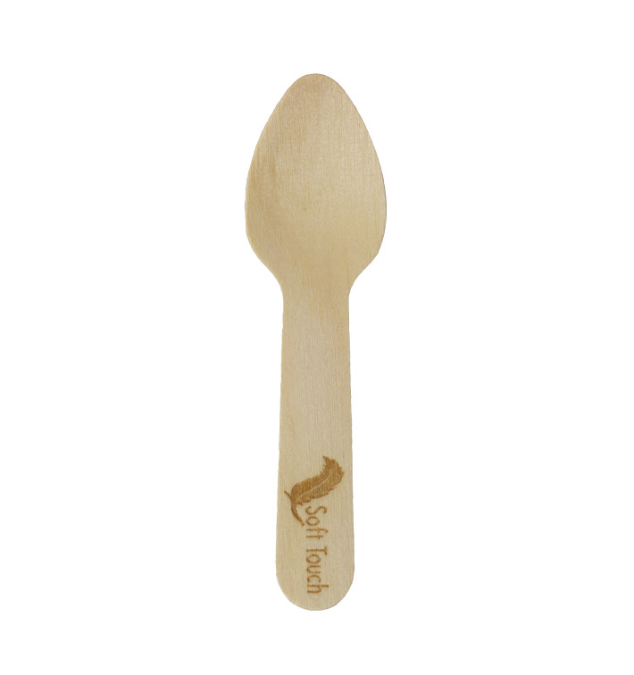 Mini Cuillère en Bois “Soft” 7,5cm (100 Utés) Mini Cuillère en Bois “Soft” 7,5cm (100 Utés)