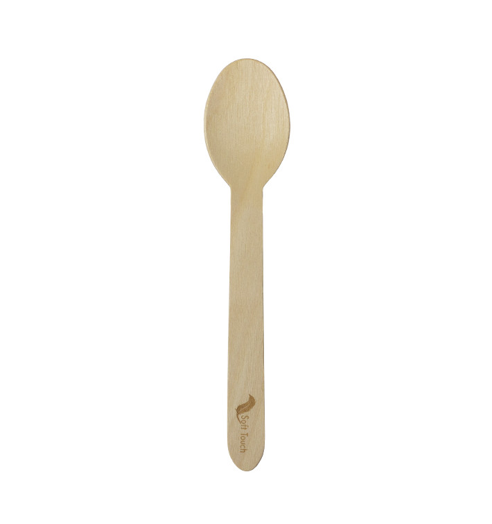 Cuillère en Bois “Soft” 16cm (2.400 Utés) Cuillère en Bois “Soft” 16cm (2.400 Utés)