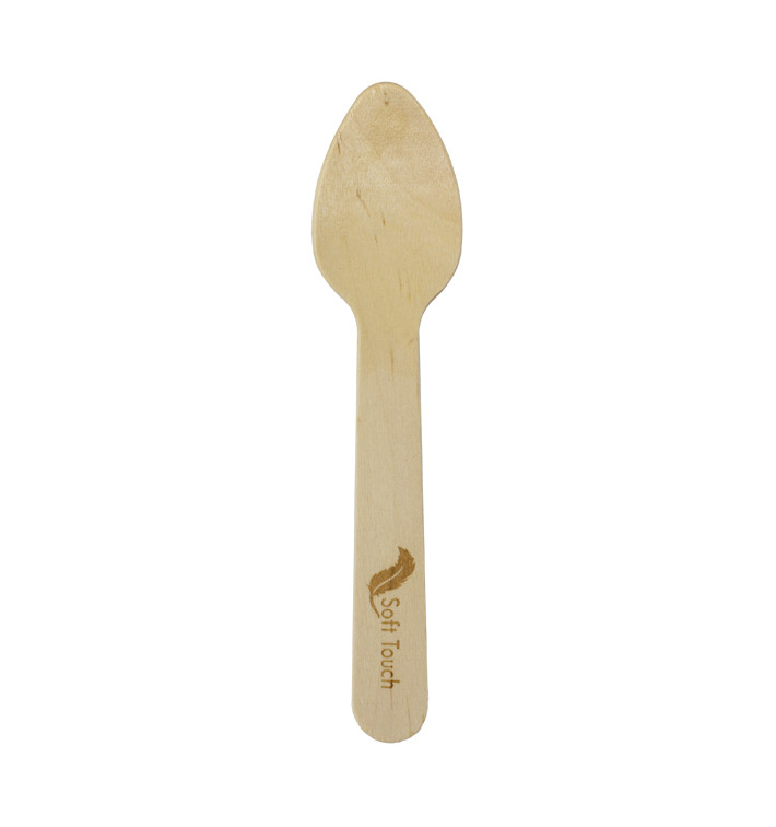 Cuillère en Bois “Soft” 11cm (100 Utés) Cuillère en Bois “Soft” 11cm (100 Utés)