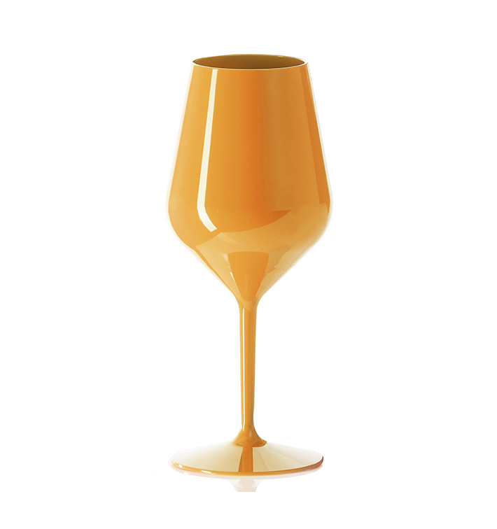 Verre Réutilisable Durable Tritan Orange pour Vin 470ml (1 Uté) Verre Réutilisable Durable Tritan Orange pour Vin 470ml (1 Uté)