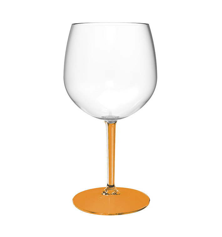 Verre Balloon Réutilisable Durable TT Pied Orange 580ml (1 Uté) Verre Balloon Réutilisable Durable TT Pied Orange 580ml (1 Uté)