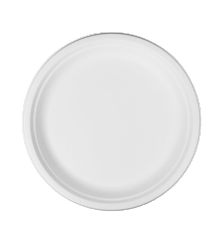 Assiette Bio en Canne à Sucre Blanc Ø26cm (400 Utés) Assiette Bio en Canne à Sucre Blanc Ø26cm (400 Utés)
