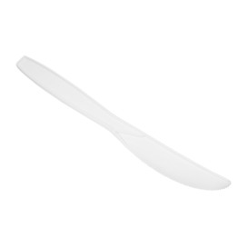 Couteau Biodégradable CPLA Blanc 18cm (50 Utés)